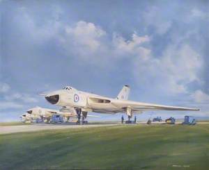 Vulcan Bombers on Operational Ready Platforms