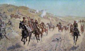 The Charge of the Buckinghamshire, Berkshire and Dorset Yeomanry at El Mughar, Palestine