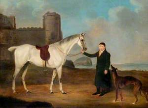 Man With a Horse and a Greyhound