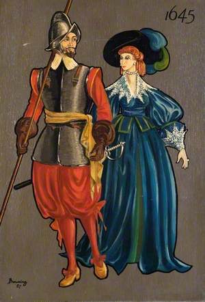 Soldier and Lady of 1645