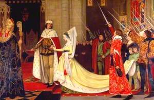 King Edward IV and His Queen, Elizabeth Woodville at Reading Abbey, 1464