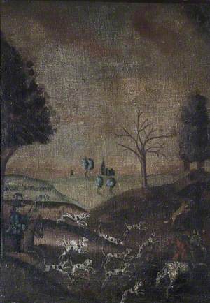 Hunting Scene with a Folly in the Background