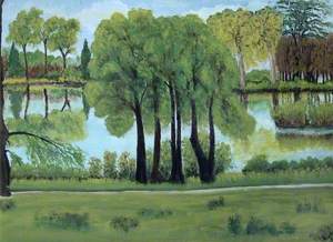 Landscape with Lake at Whiteknights