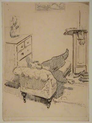 Woman Lying on a Couch (Study for 'Ennui')