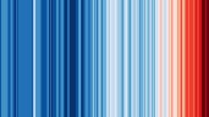 Climate Stripes: Warming Stripes, Global, 2020