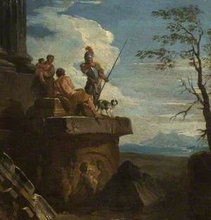Landscape with Figures and Classical Ruins