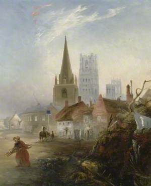 A View of Ely, Cambridgeshire, from St Mary's Street