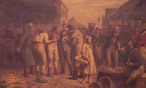 French Plait Merchants Trading with French Prisoners of War at Norman Cross or Yaxley Camp, Cambridgeshire, 1806–1815