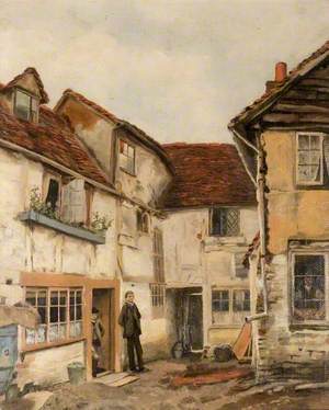 Back of Davis's Butcher's Shop, Park Square, Luton, Bedfordshire