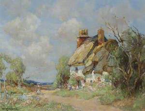 A Thatched Cottage at Houghton, Cambridgeshire