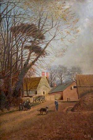 View of Farm Buildings, Abington Park, Northamptonshire