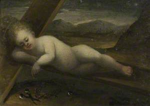 The Infant Christ Lying on a Cross