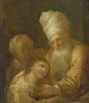 Isaac Blessing Jacob, with Esau (?)