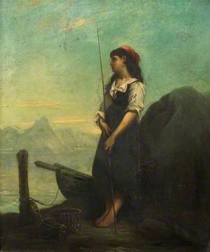 Italian Fisher Girl with a Rod