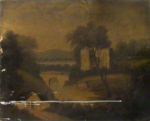 Landscape with a Cottage and a Bridge*