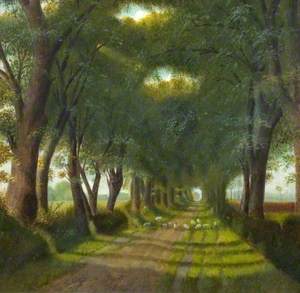 Avenue of Trees with Sheep on the Road*