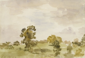 Morning Landscape, with Trees