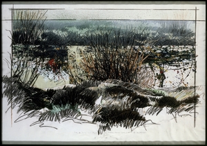 Study for 'Painting for a Hole in the Ground', Chobham Common, Surrey