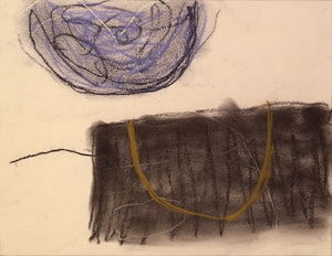 Drawing (Blue, Black and Ochre)
