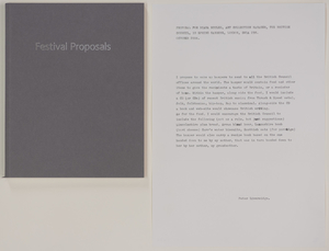 Proposal for Diana Eccles, Art Collection Manager, the British Council, 10 Spring Gardens, London SW1A 2ND, October 2006