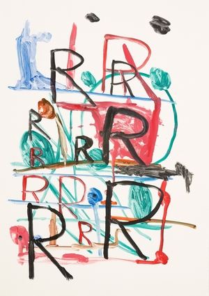 Untitled (R–Black and Red with Colour Structure)