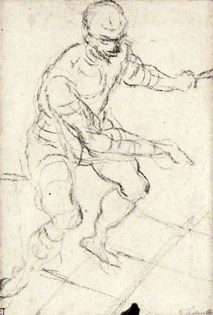 Seated Man Seen from Above