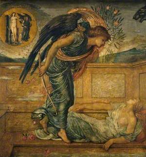 Cupid Finding Psyche Asleep by a Fountain (Palace Green Murals)