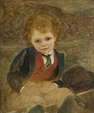 Study of a Boy Sitting in a Wheelbarrow