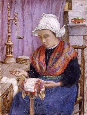 Girl Making Lace, Savoy, France