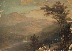 Mountain Scene with Trees