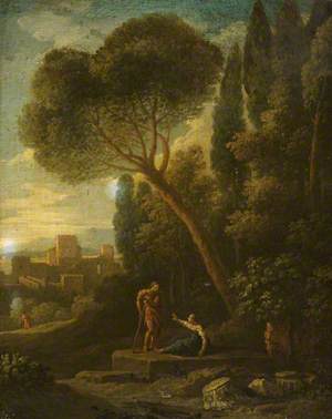 Classical Landscape with Figures (Noli me Tangere?)