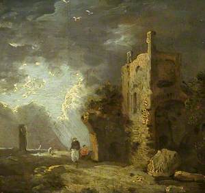 Ruined Tower with Figure