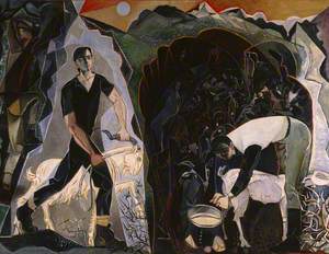 Four Figures in a Mountain Landscape