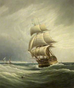 Three-Masted Ship before the Wind