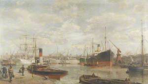 A Glimpse in 1920 of the Royal Edward Dock, Avonmouth