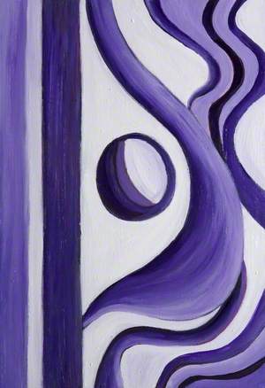 White and Purple Abstract, No. 7