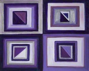 White and Purple Abstract, No. 12