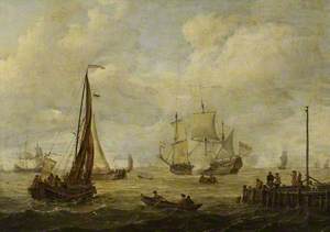Sea Piece with a Dutch Man-of-War