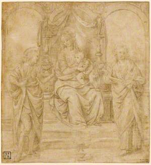 Study for an Altarpiece of 'Virgin and Child with Saint John the Evangelist and Saint Sebastian'