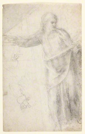 Draped Figure of Christ – Two Studies of a Left Hand, One Showing Part of the Forearm