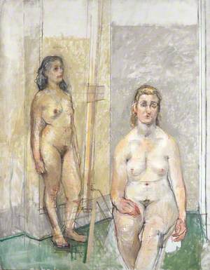Two Female Nudes in the Studio