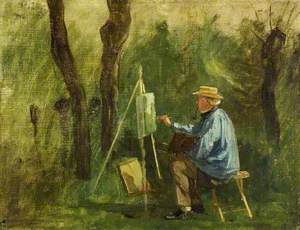 Corot at His Easel, Crécy-en-Brie
