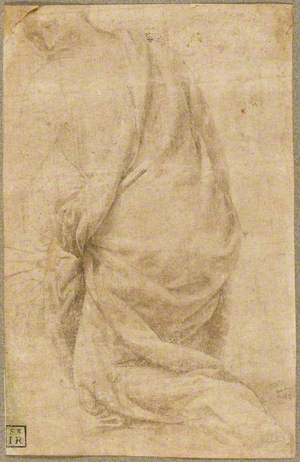 Drapery Study for a Kneeling Apostle (?) Seen from the Back, Turned Left