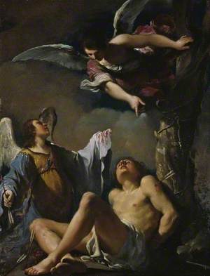 Saint Sebastian Succoured by Two Angels