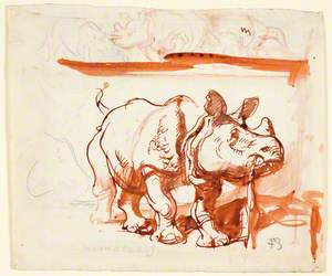 A Rhinoceros, a Study for the British Empire Panels