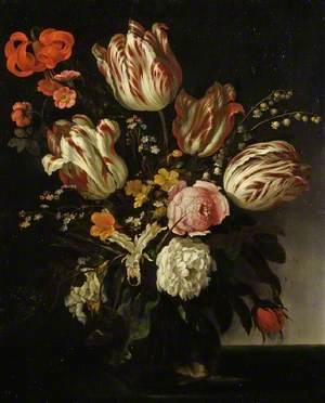 A Glass Vase of Flowers