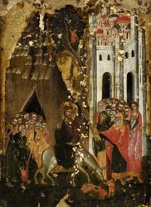 Icon with The Entry into Jerusalem