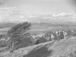 Young Walkers Admiring View at Arnside Knott