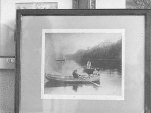 Photograph of John Ruskin in Rowing Boat