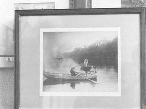 Photograph of John Ruskin in Rowing Boat